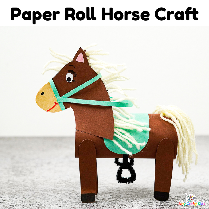 Paper Roll Horse Craft Elements Template - Arty Crafty Kids
