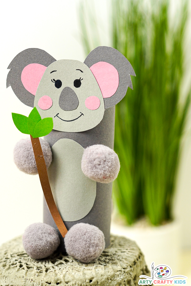 Toilet Paper Roll Koala Craft for Kids - Red Ted Art - Kids Crafts