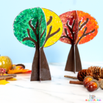 3D Paper Autumn Tree Craft with Changing Fall Leaves - Arty Crafty Kids