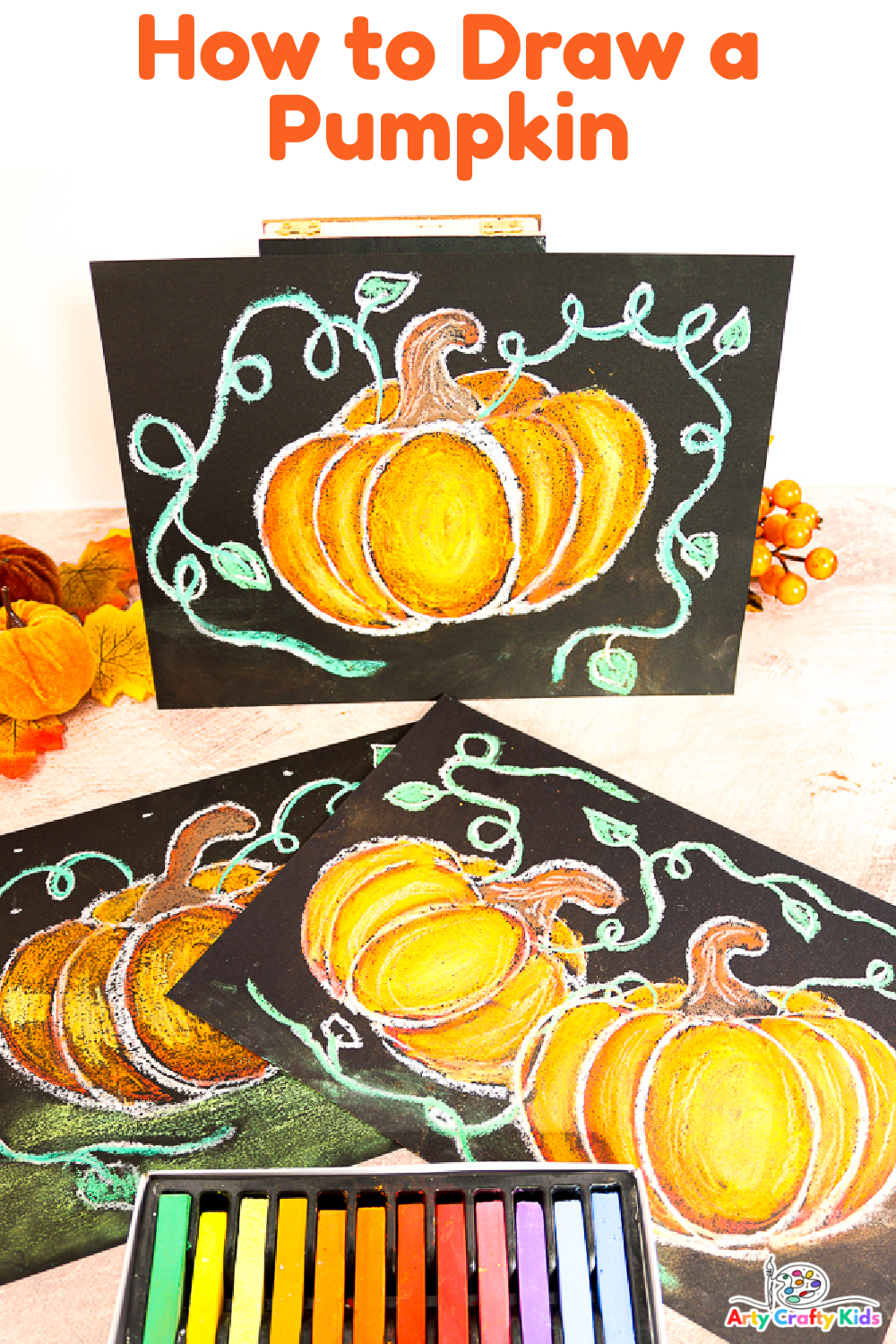 How To Draw A Pumpkin | Easy Pumpkin Art - Arty Crafty Kids