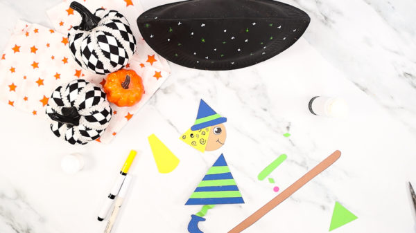 Rocking Paper Plate Witch Craft - Arty Crafty Kids