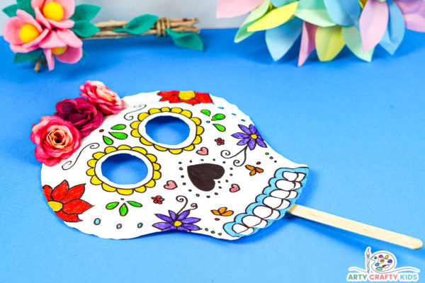 Paper Plate Sugar Skull Craft for the Day of the Dead - Arty Crafty Kids