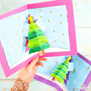 Christmas Tree Pop-up Card for Kids to Make - Arty Crafty Kids