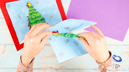 Christmas Tree Pop-up Card for Kids to Make - Arty Crafty Kids