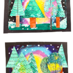 Fun and easy Winter Tree Art Project with sponge painting to try with your Arty Crafty Kids!