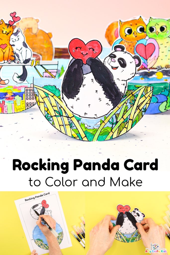 This Rocking Panda Coloring Valentine's card is the perfect way to tell someone you "Love them Beary Much!"

With just 4 steps, this super adorable DIY Valentine’s Day Card is super easy to make and is perfect for mindful moment of coloring at home or within the classroom.