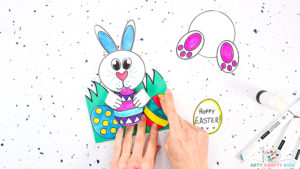 3D Pop-Up Bunny Card for Easter | Printable Easter Card - Arty Crafty Kids