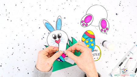 3D Pop-Up Bunny Card for Easter | Printable Easter Card - Arty Crafty Kids