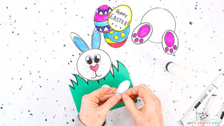 3D Pop-Up Bunny Card for Easter | Printable Easter Card - Arty Crafty Kids