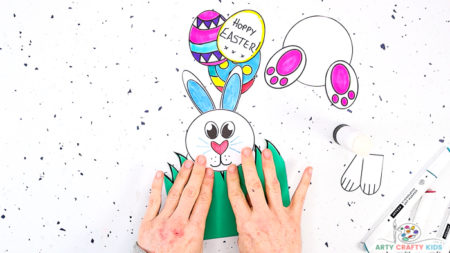 3D Pop-Up Bunny Card for Easter | Printable Easter Card - Arty Crafty Kids