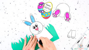 3D Pop-Up Bunny Card for Easter | Printable Easter Card - Arty Crafty Kids