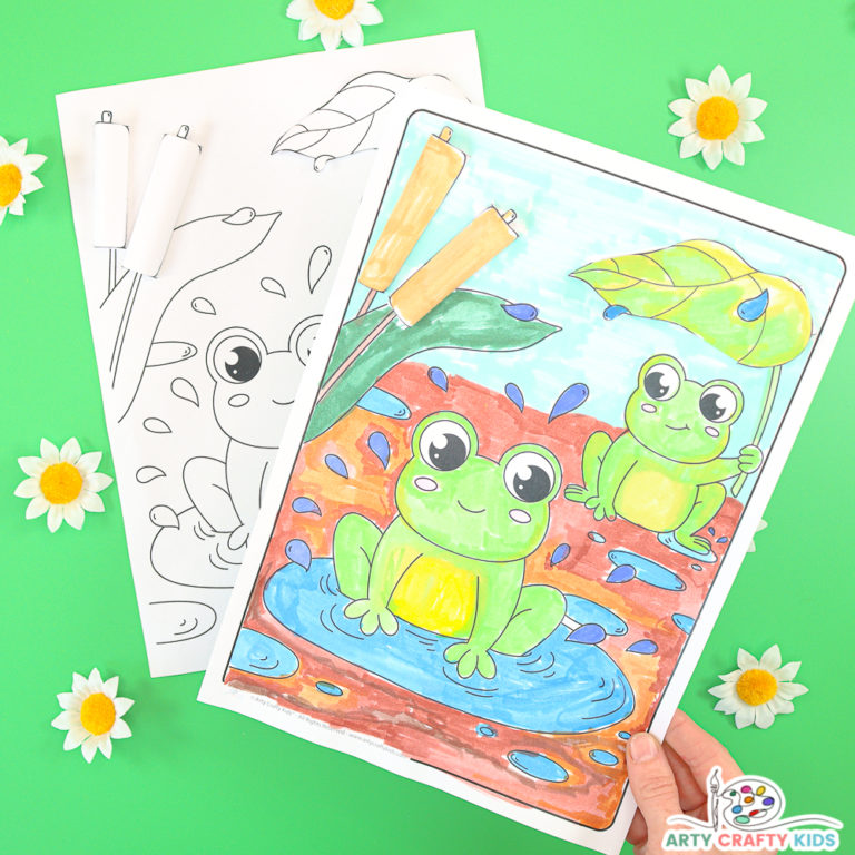 10 Cute 3D Spring Coloring Pages and Crafts - Arty Crafty Kids