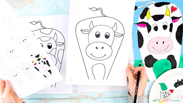 Cow drawing which stands Royalty Free Vector Image