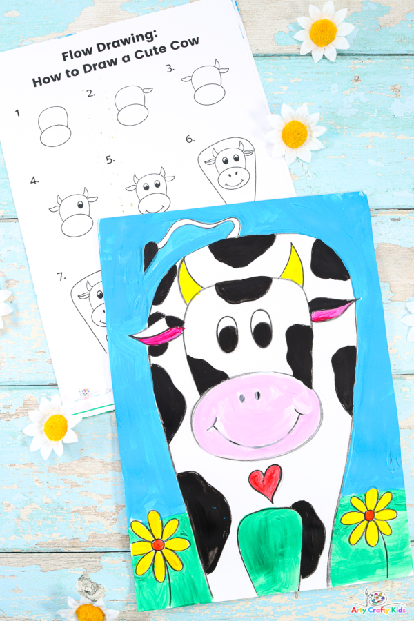 How to Draw a Cow & Step-by-Step Guide - Arty Crafty Kids