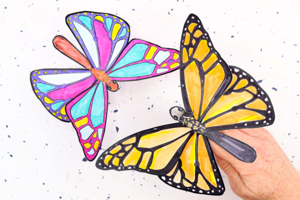 Butterfly Finger Puppet Craft - Arty Crafty Kids