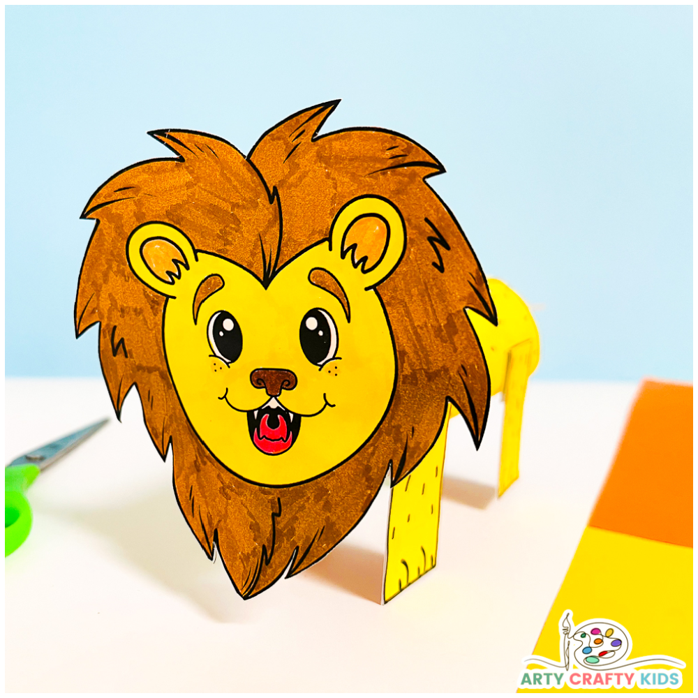 3D Printable Paper Lion Craft 4