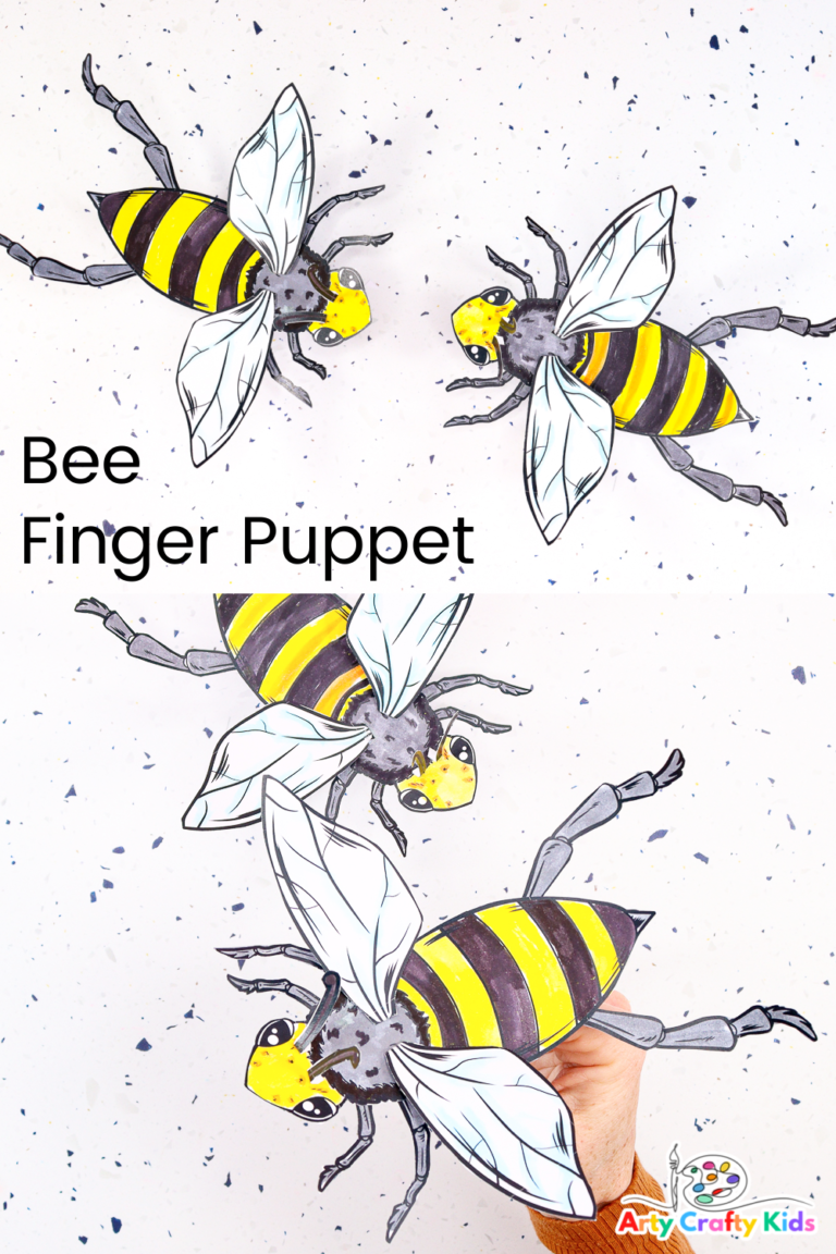 Bee Finger Puppet Craft - Arty Crafty Kids