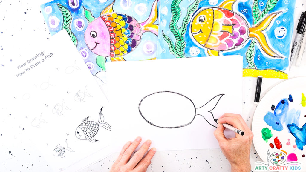 How to Draw a Goldfish - Step-by-Step Pet Fish Sketch