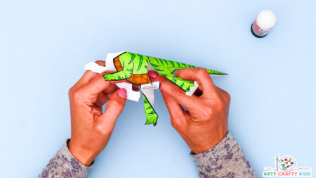 3D Tyrannosaurus Rex Paper Dinosaur Craft - Arty Crafty Kids