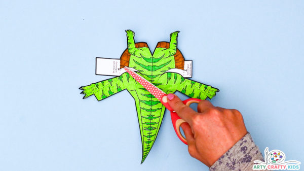 3D Tyrannosaurus Rex Paper Dinosaur Craft - Arty Crafty Kids