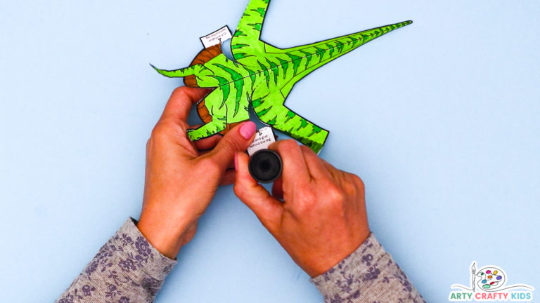 3D Tyrannosaurus Rex Paper Dinosaur Craft - Arty Crafty Kids