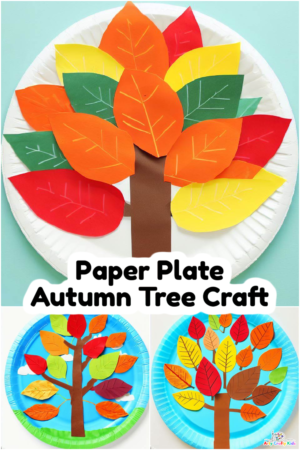 How to Make a Paper Plate Autumn Tree Craft (Easy!) - Arty Crafty Kids