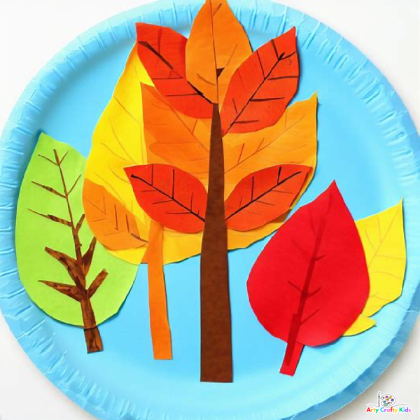 How To Make A Paper Plate Autumn Tree Craft (easy!) - Arty Crafty Kids