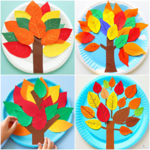 How to Make a Paper Plate Autumn Tree Craft (Easy!) - Arty Crafty Kids