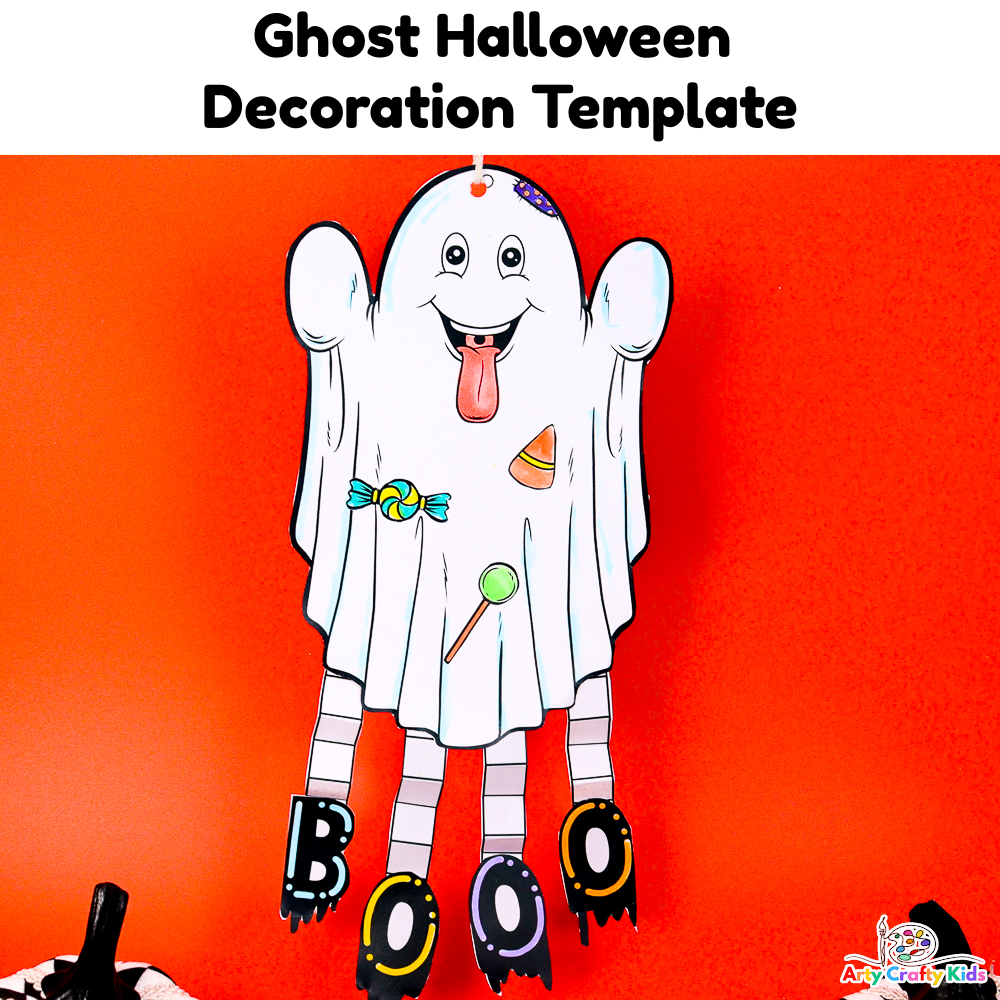 Ghost Halloween Decoration Template Arty Crafty Kids