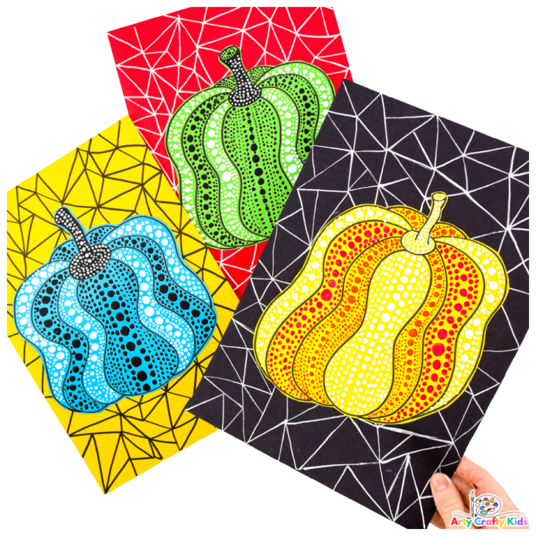 How to Draw Kusama Inspired Dot Pumpkins | Pumpkin Art for Kids - Arty ...