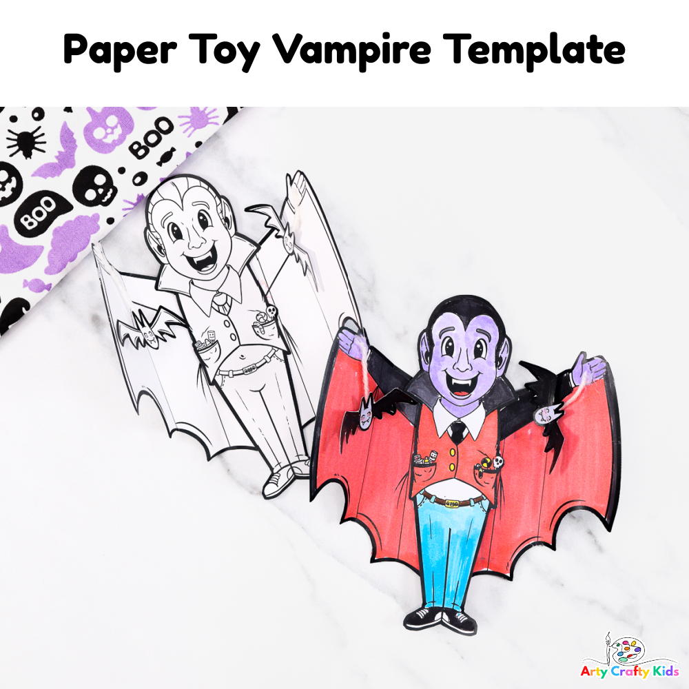 Vampire Paper Toy Template Arty Crafty Kids