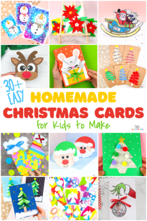 Easy Homemade Christmas Cards for Kid to Make - Arty Crafty Kids