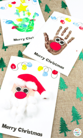 Easy Homemade Christmas Cards for Kid to Make - Arty Crafty Kids