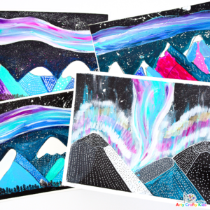 How to Paint the Northern Lights | Easy Art Idea for Kids - Arty Crafty ...