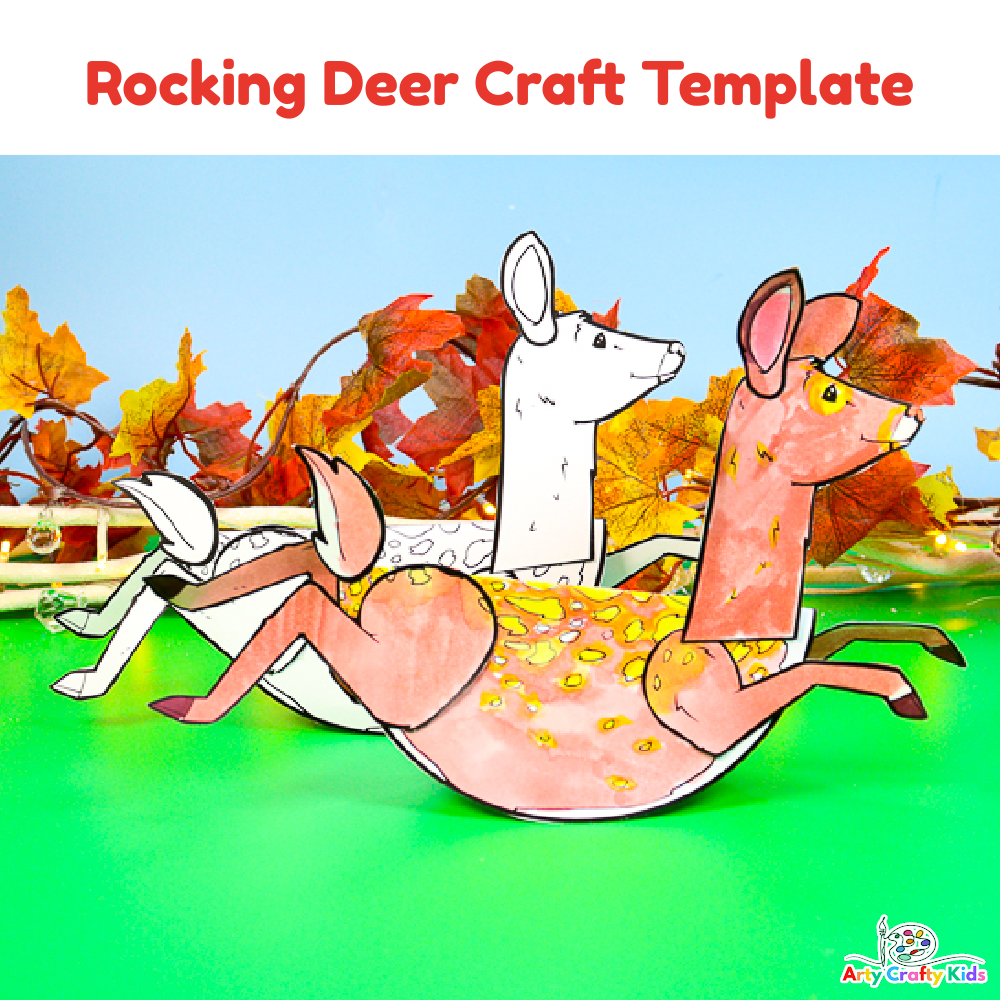 Rocking Deer Craft Template - Arty Crafty Kids