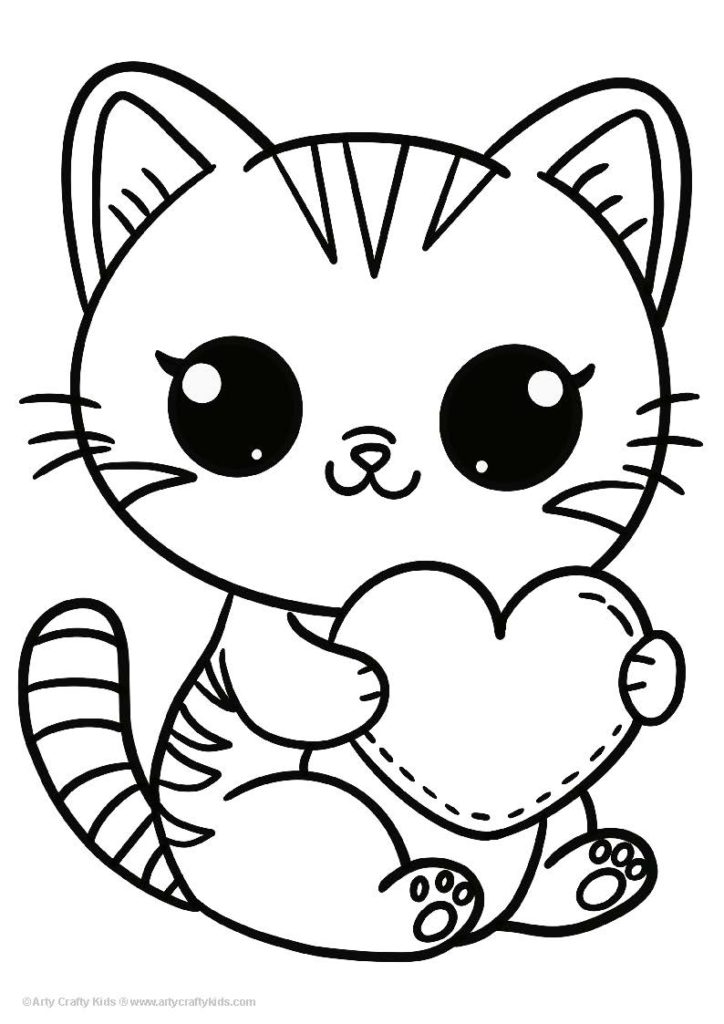 Printable Heart Coloring Pages for Kids - Arty Crafty Kids