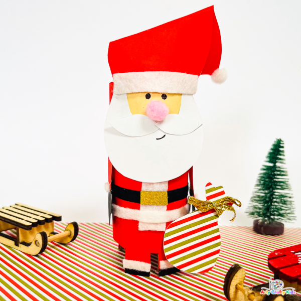 How to Make a Paper Roll Santa Claus - Arty Crafty Kids