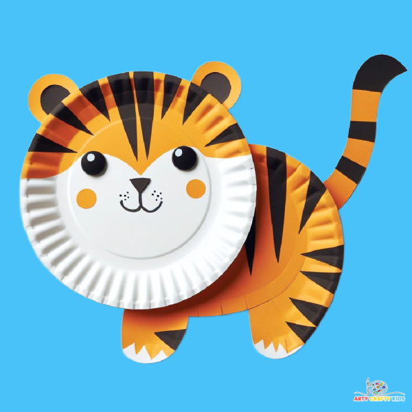 Paper Plate Tiger Craft - Arty Crafty Kids