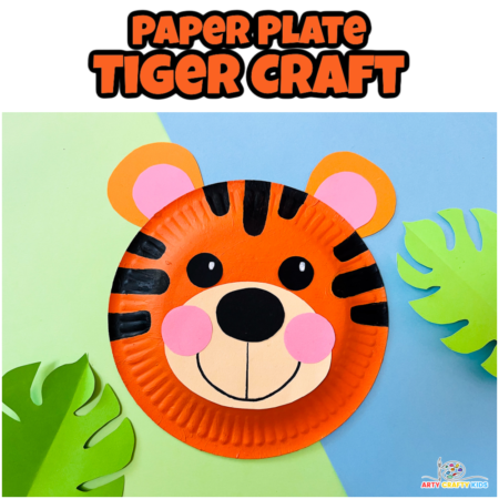 Paper Plate Tiger Craft - Arty Crafty Kids