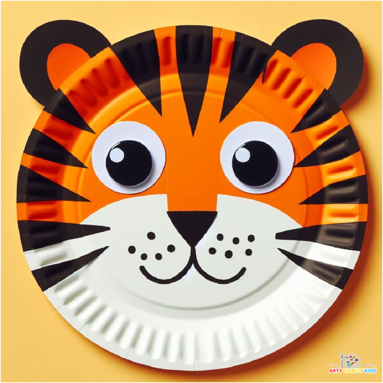 Paper Plate Tiger Craft - Arty Crafty Kids