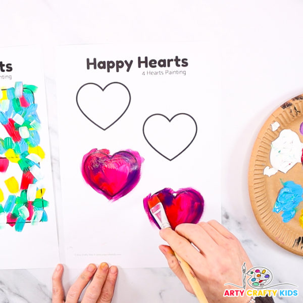 Pop Art Hearts for Kids - Inspired by Jim Dine - Arty Crafty Kids