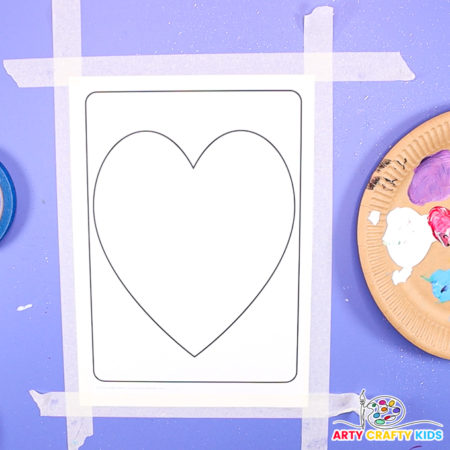 Tape Resist Heart Painting Arty Crafty Kids   Tape Resist Heart Painting For Kids 21 450x450 