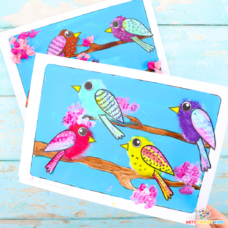 Spring Tree and Bird Craft - Arty Crafty Kids