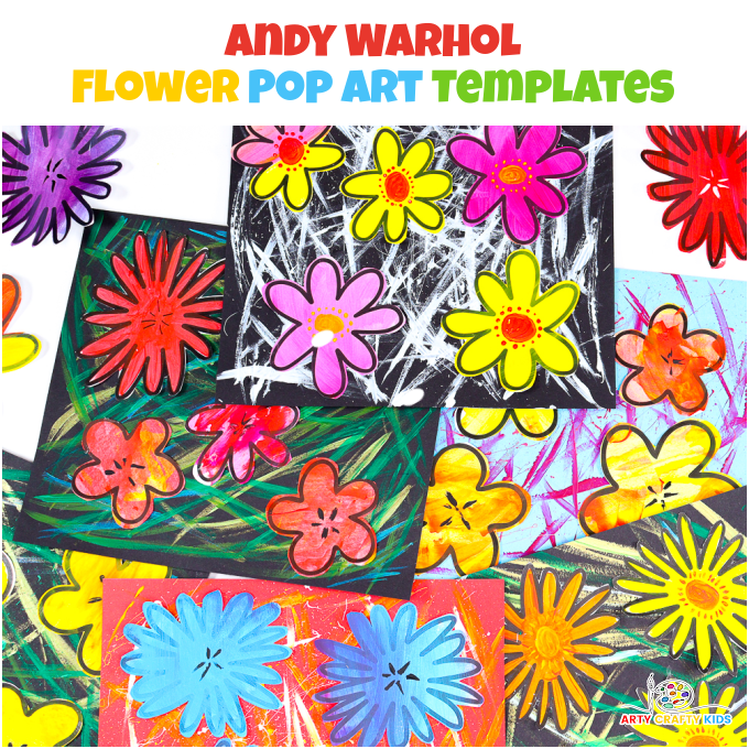 Pop Art Flower Templates - Arty Crafty Kids