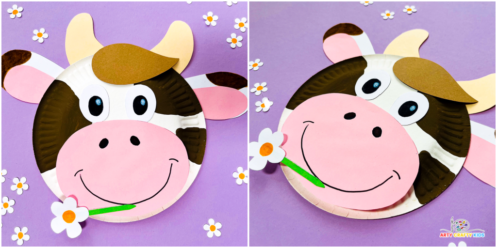 Paper Plate Cow Craft - Arty Crafty Kids