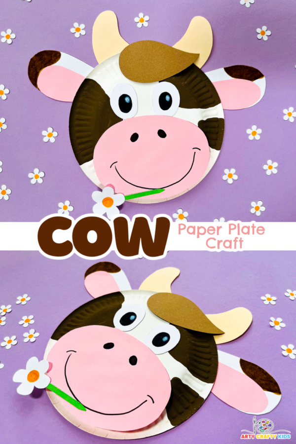 Paper Plate Cow Craft - Arty Crafty Kids