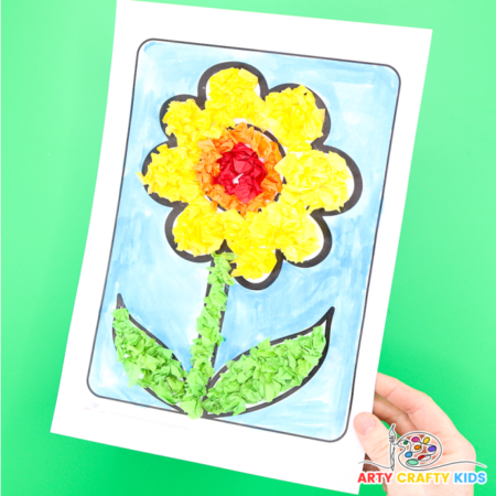 Tissue Paper Flower Craft - Arty Crafty Kids