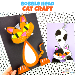 Bobble Head 3D Paper Cat Template