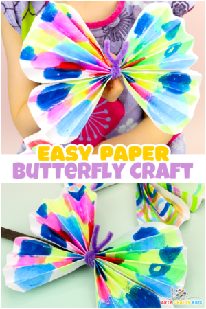 How to Make a Simple Paper Butterfly - Arty Crafty Kids