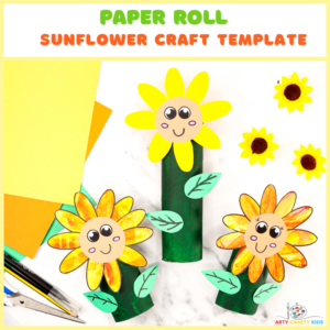 Paper Roll Sunflower Craft Template